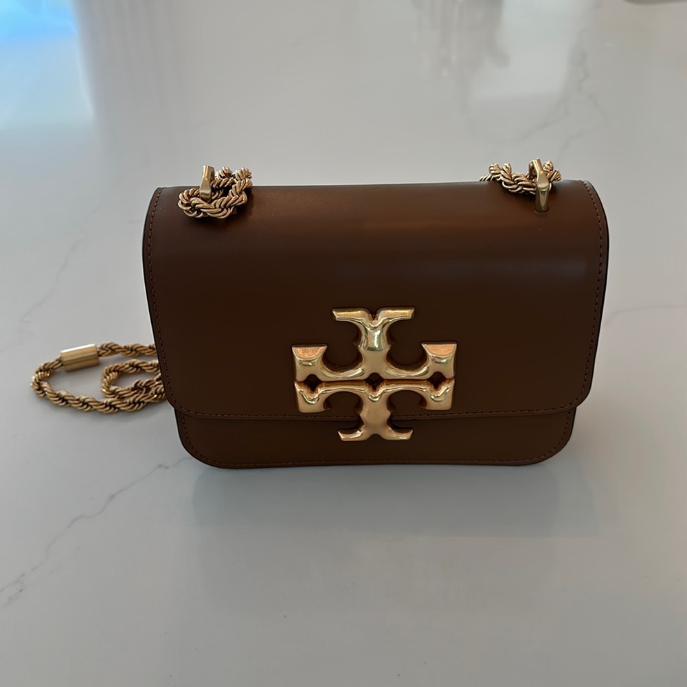 Tory Burch small Eleanore bag in cognac color